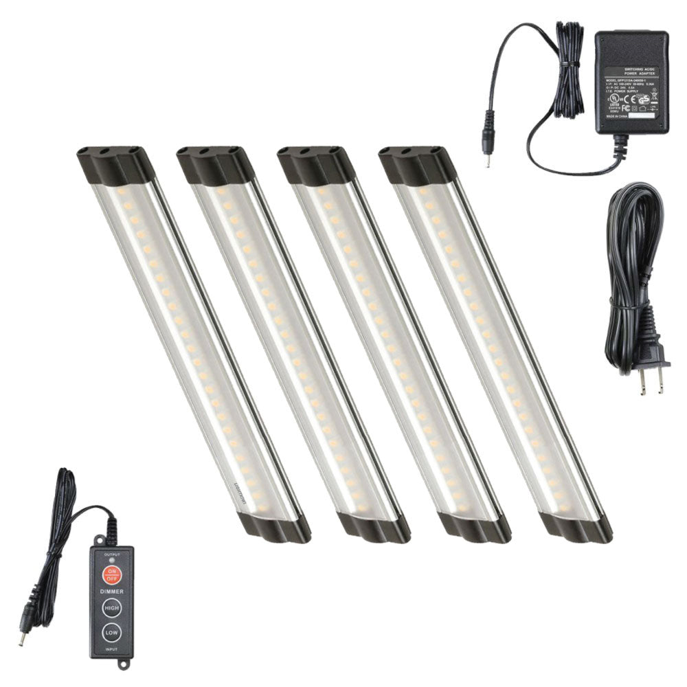 6 Inch Cool White Modular LED Under Cabinet Lighting - Standard Kit (4