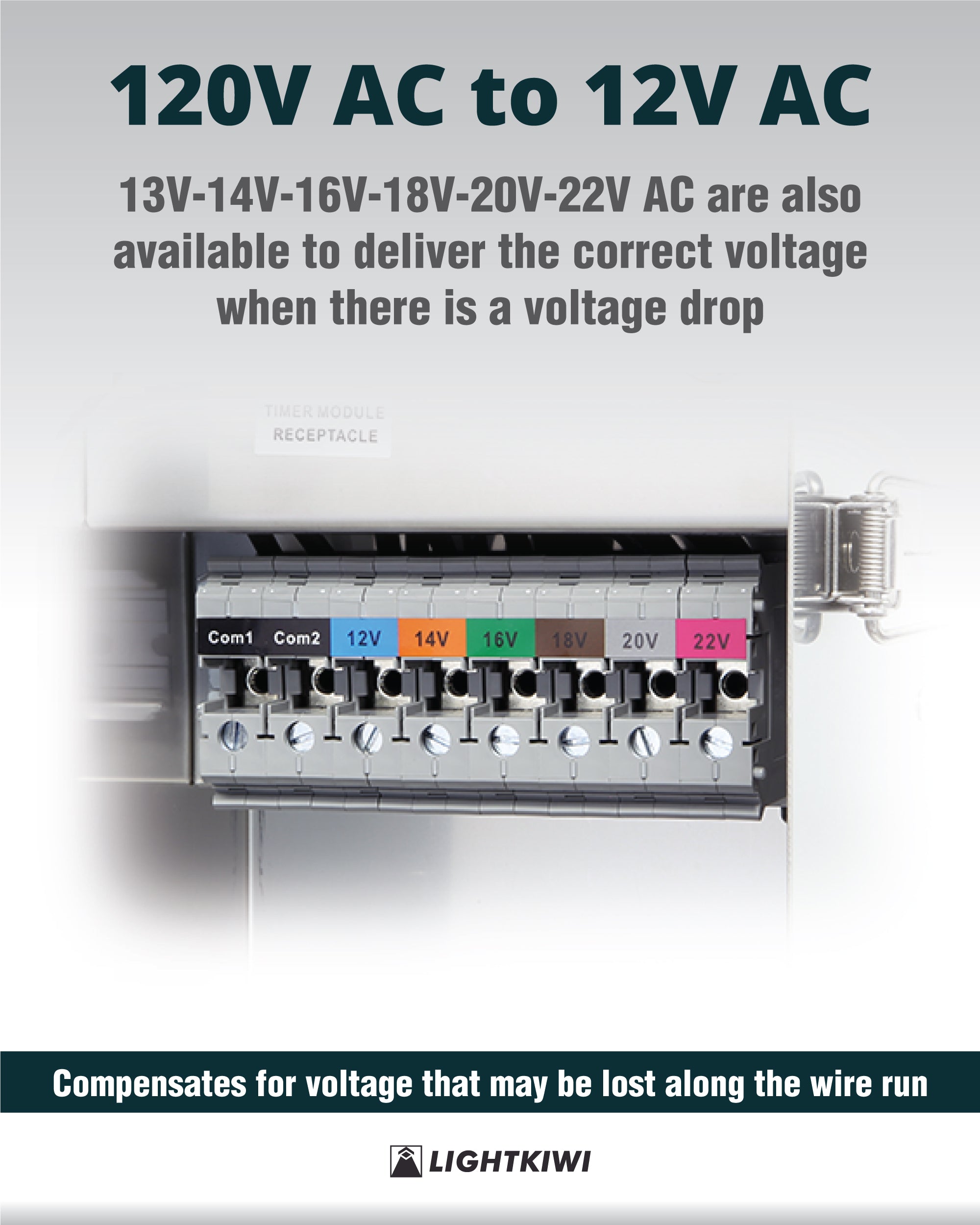 600 Watt Stainless Steel (12V-14V-16V-18V-20V-22V) Multi-Tap Low Voltage  Transformer for Landscape Lighting